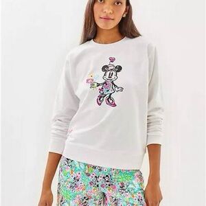 Lilly Pulitzer White Minnie Mouse Graphic Sweatshirt